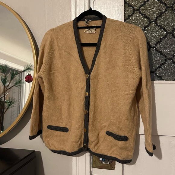 Vintage camel hair cardigan